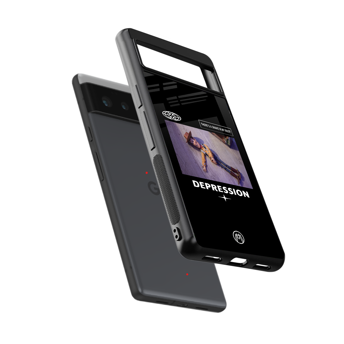 depression back phone cover | glass case for google pixel 6