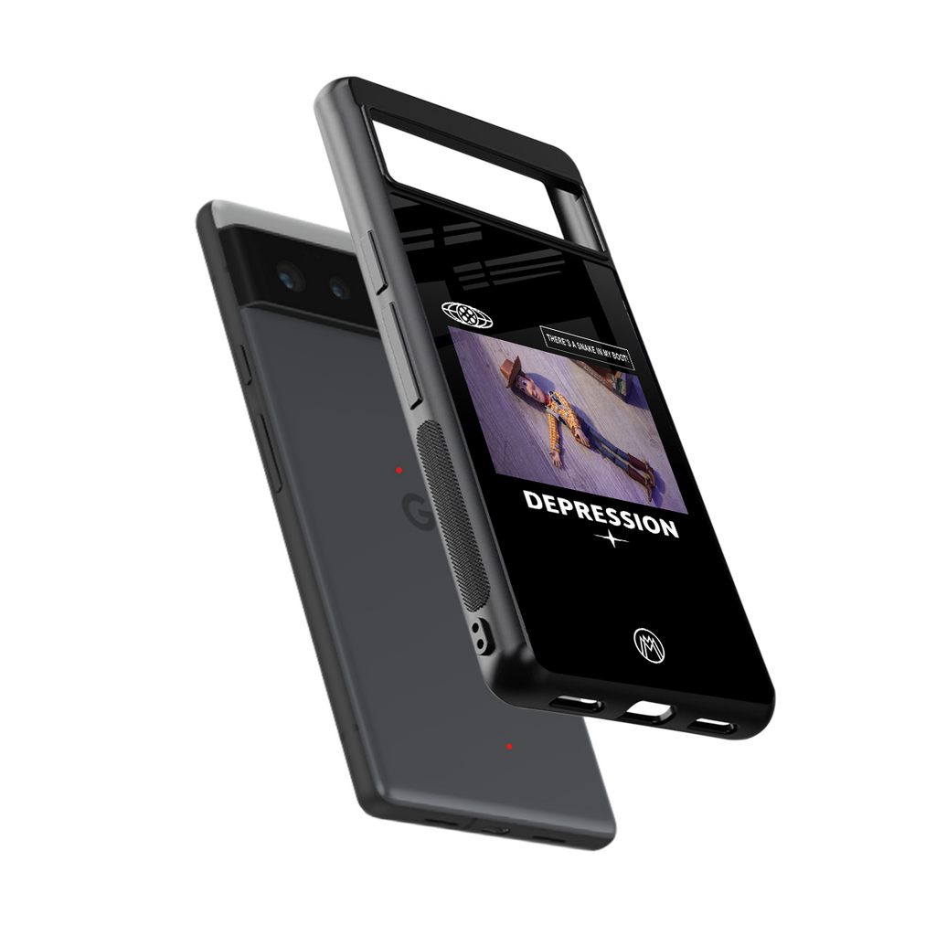 depression back phone cover | glass case for Google Pixel 6A