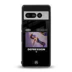 depression back phone cover | glass case for google pixel 7 pro