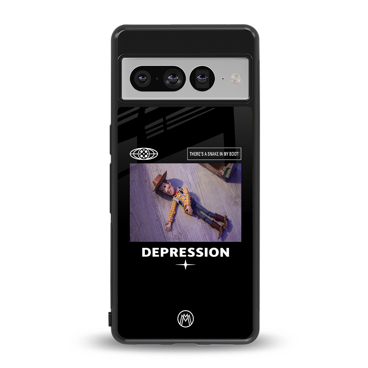 depression back phone cover | glass case for google pixel 7 pro