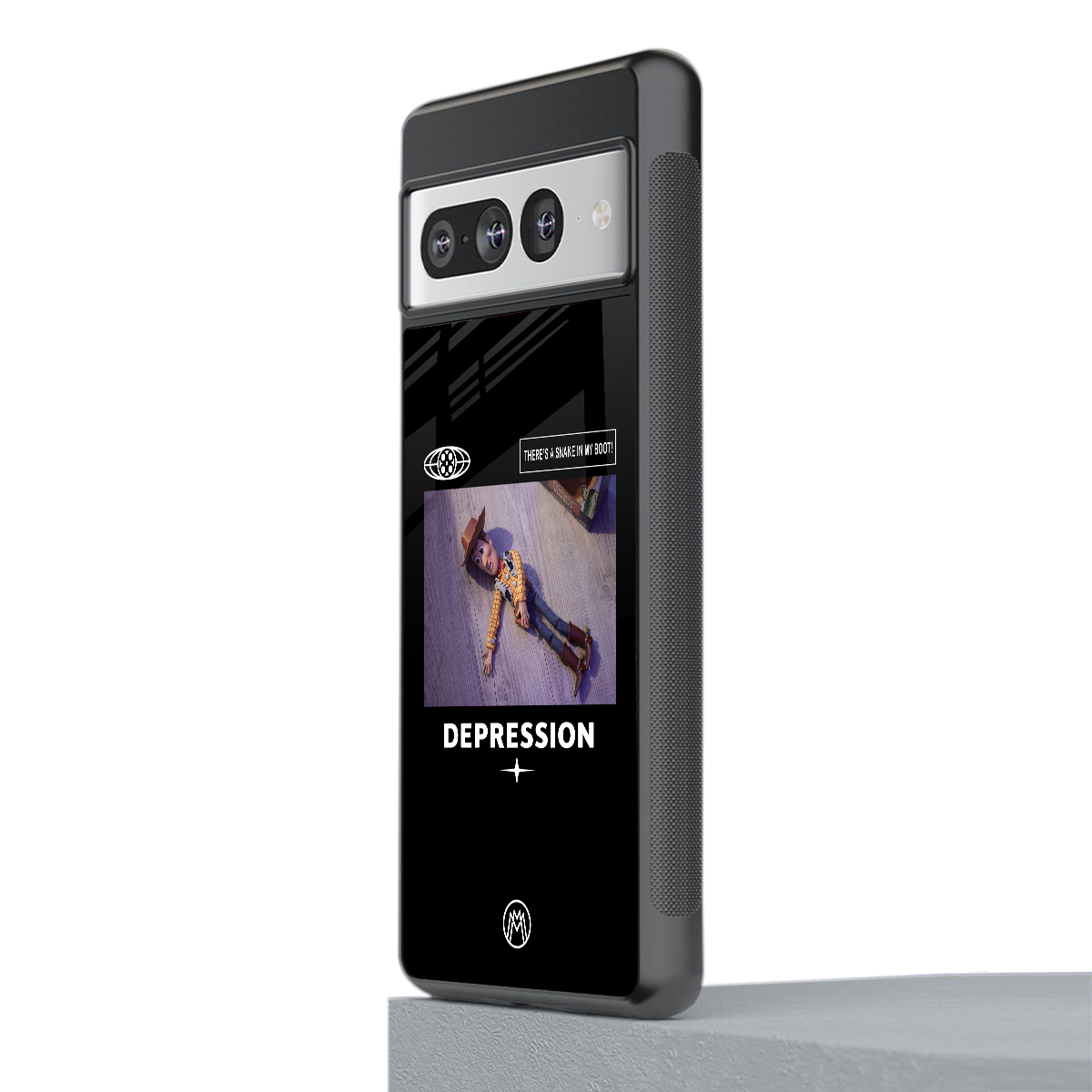 depression back phone cover | glass case for google pixel 7 pro