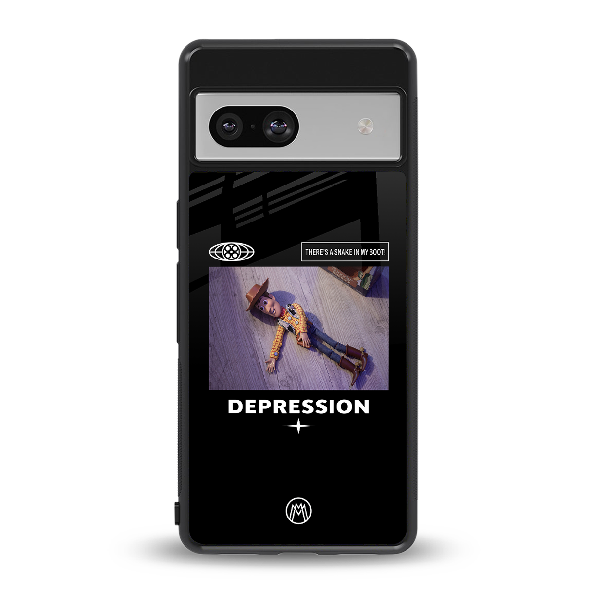 depression back phone cover | glass case for Google Pixel 7A