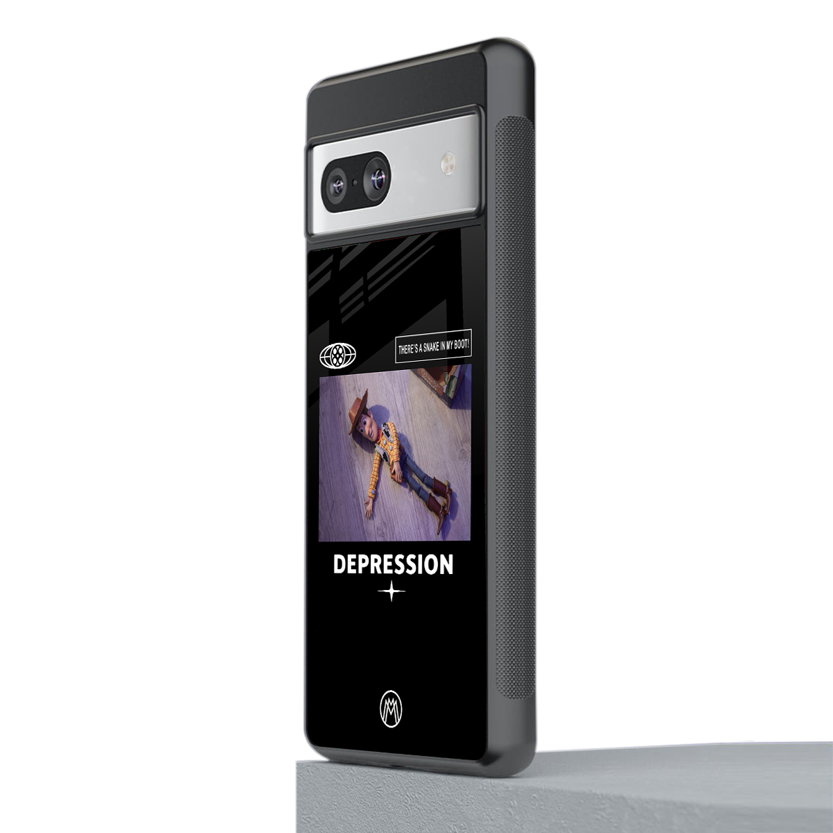 depression back phone cover | glass case for Google Pixel 7A