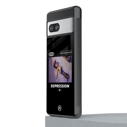 depression back phone cover | glass case for Google Pixel 7A