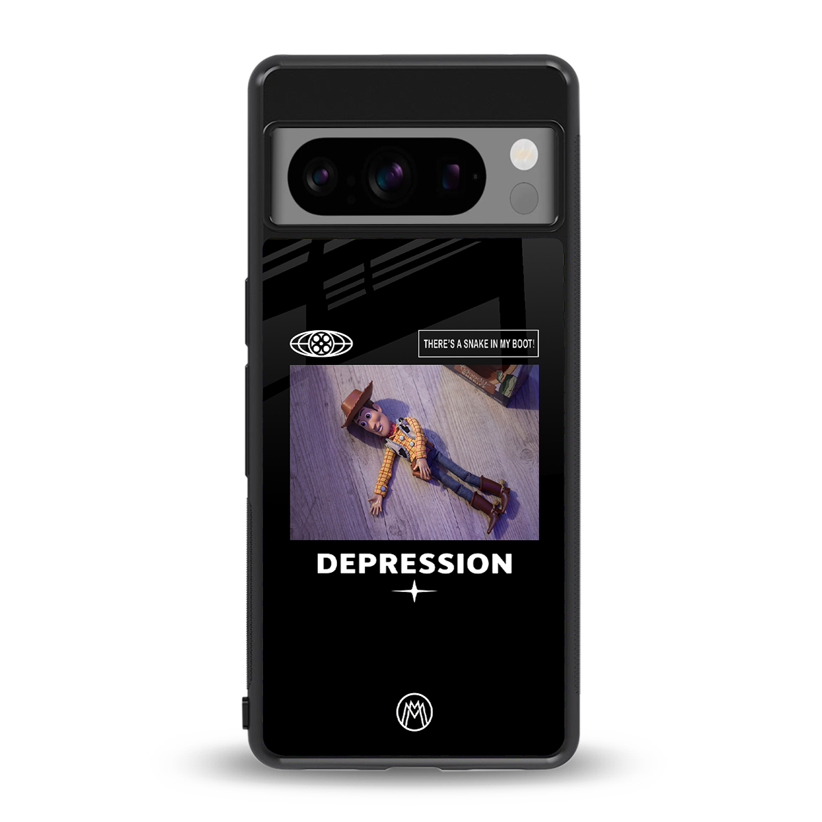 depression back phone cover | glass case for google pixel 8 pro