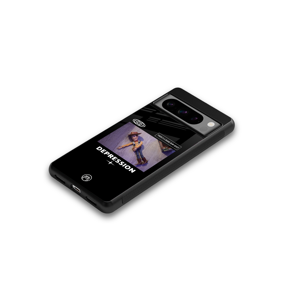 depression back phone cover | glass case for google pixel 8 pro
