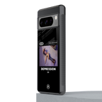 depression back phone cover | glass case for google pixel 8 pro