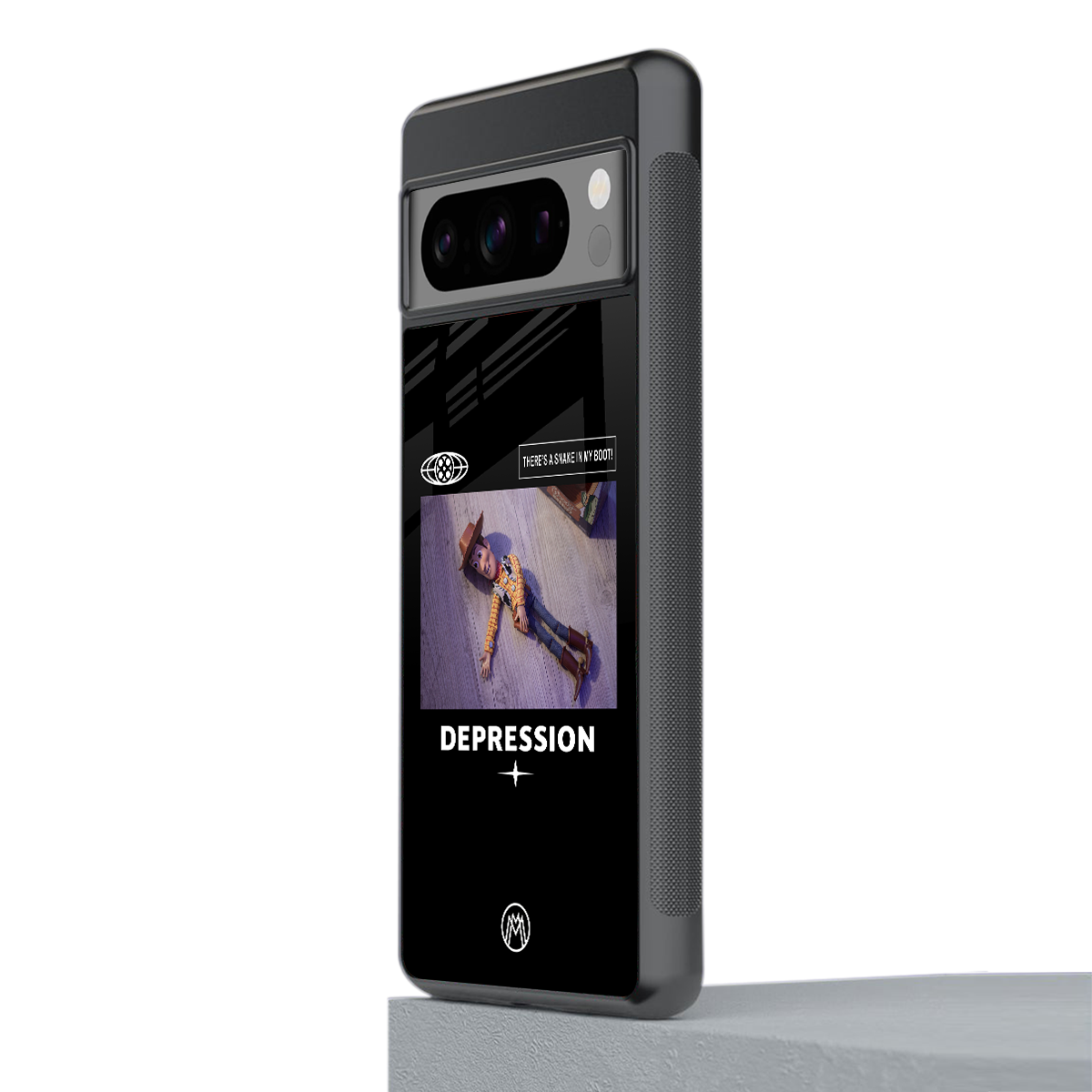 depression back phone cover | glass case for google pixel 8 pro