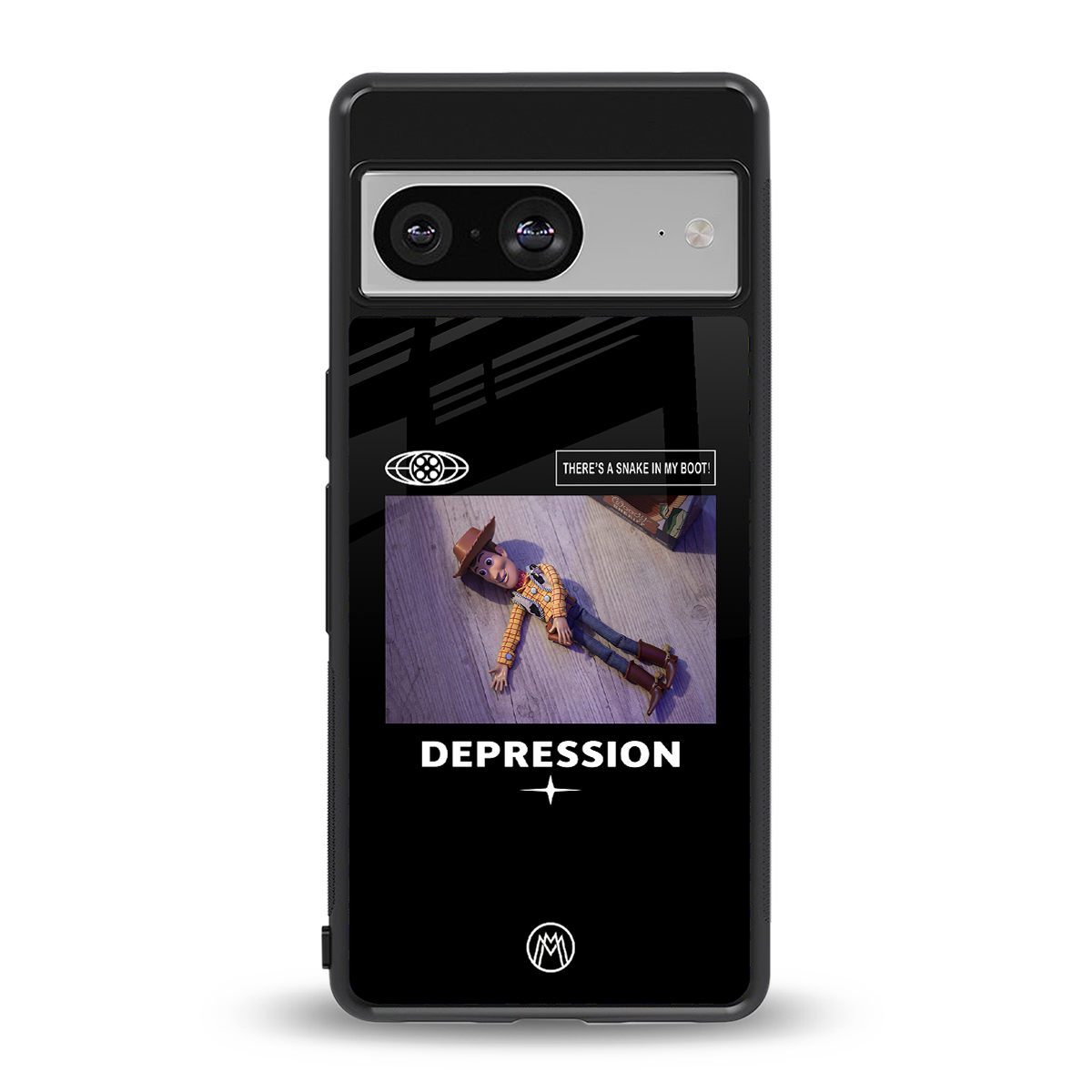 depression back phone cover | glass case for Google Pixel 8