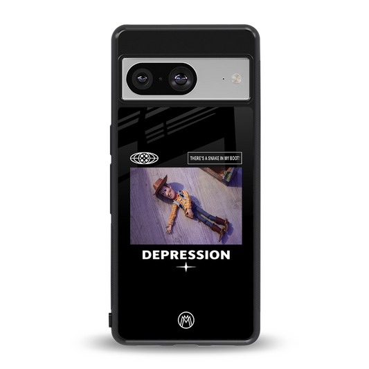 depression back phone cover | glass case for Google Pixel 8