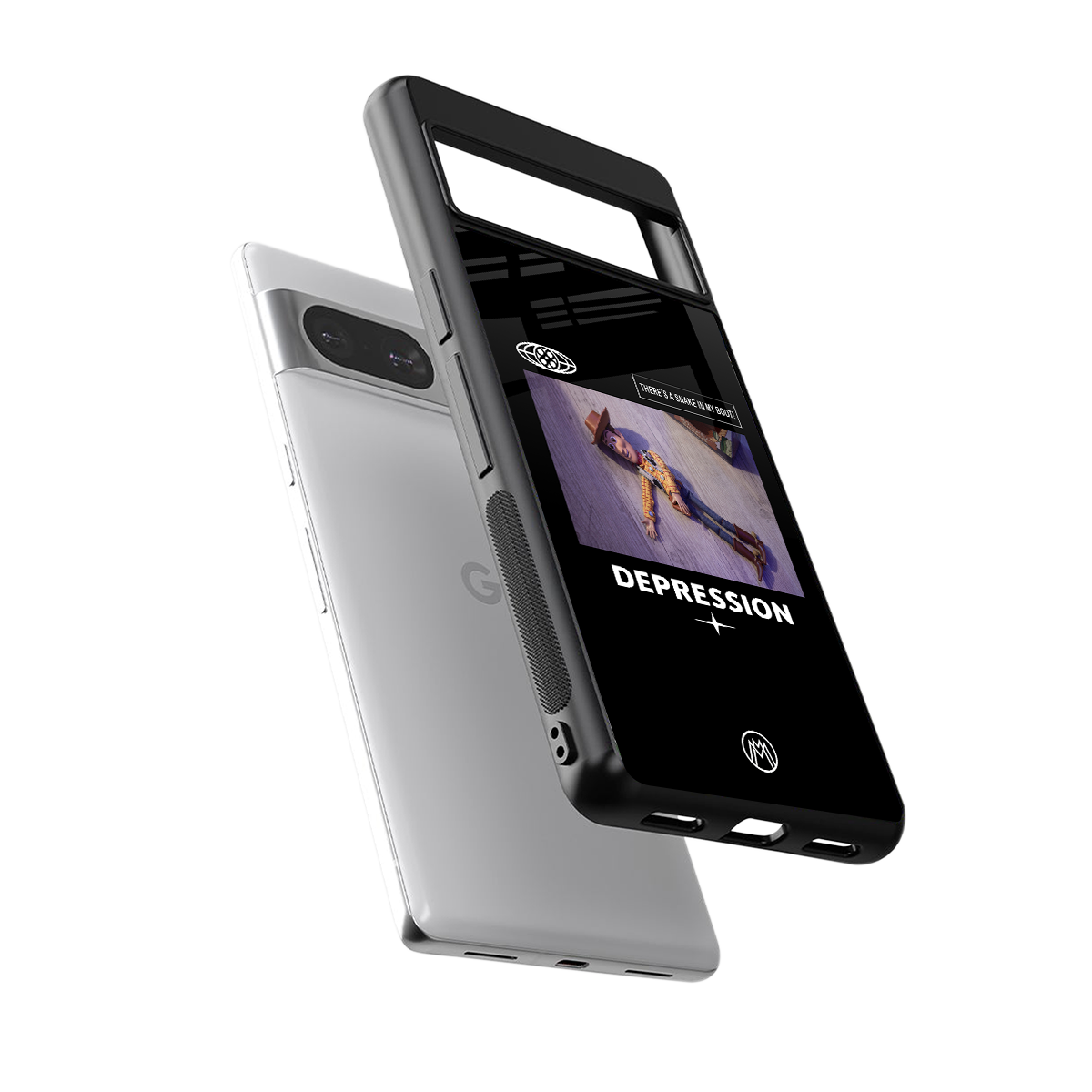 depression back phone cover | glass case for Google Pixel 8