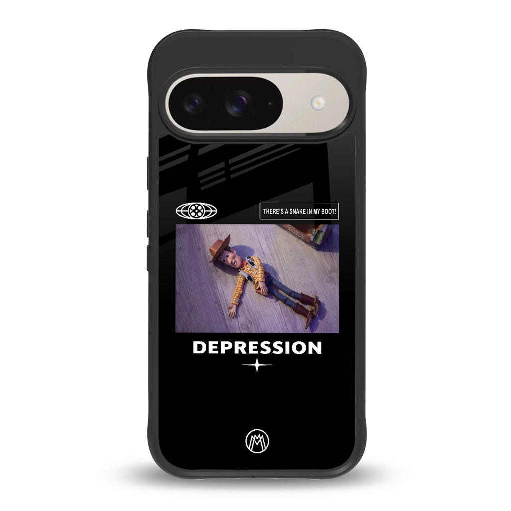 depression back phone cover | glass case for google pixel 9