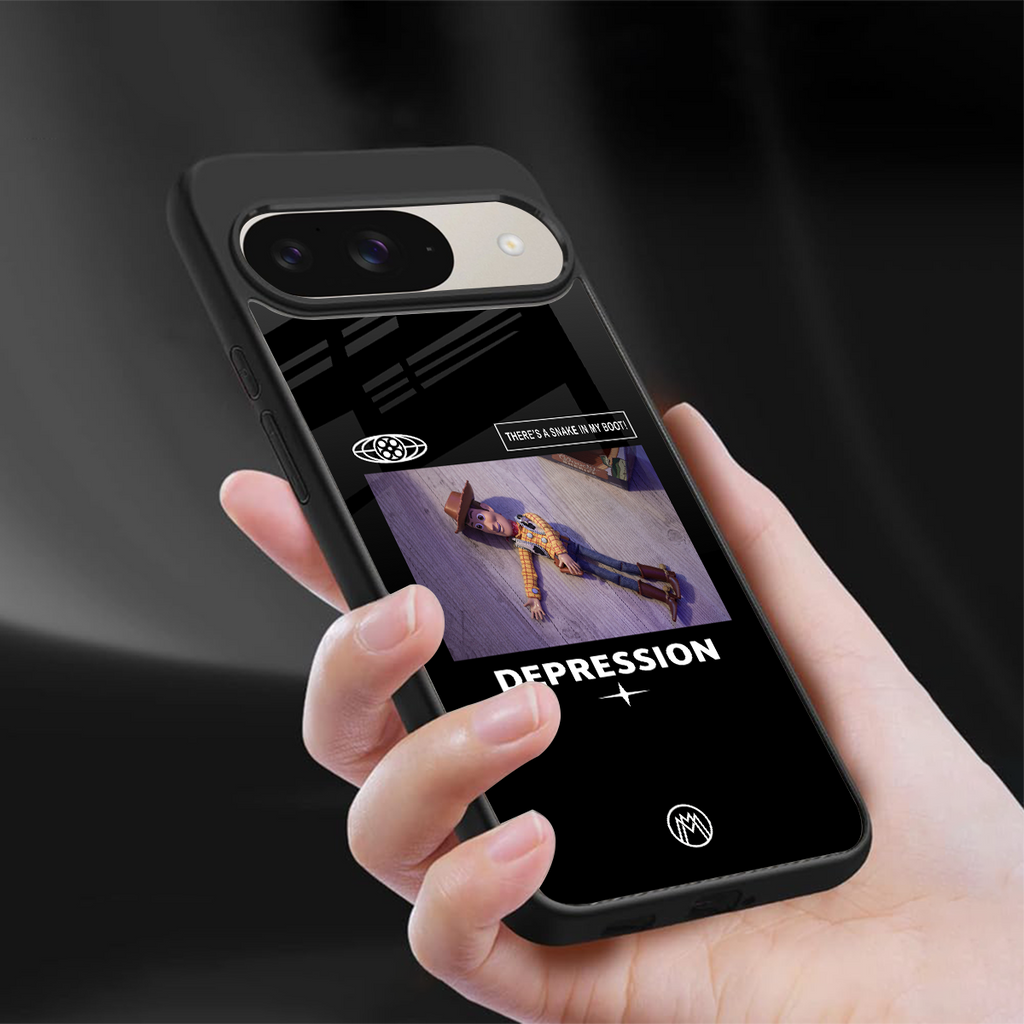 depression back phone cover | glass case for google pixel 9