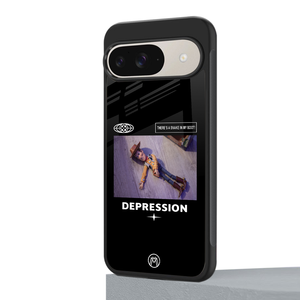 depression back phone cover | glass case for google pixel 9