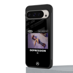 depression back phone cover | glass case for google pixel 9 pro