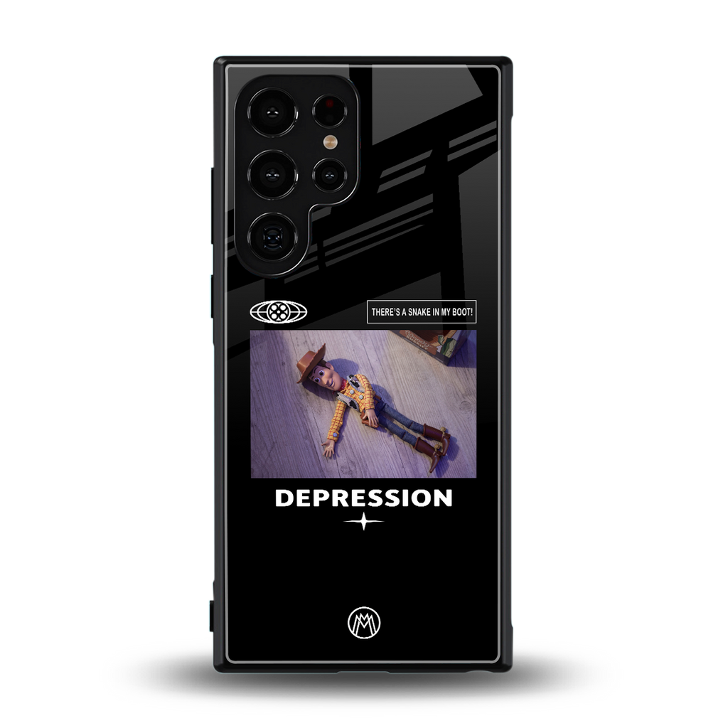 depression back phone cover | glass case for samsung galaxy s23 ultra