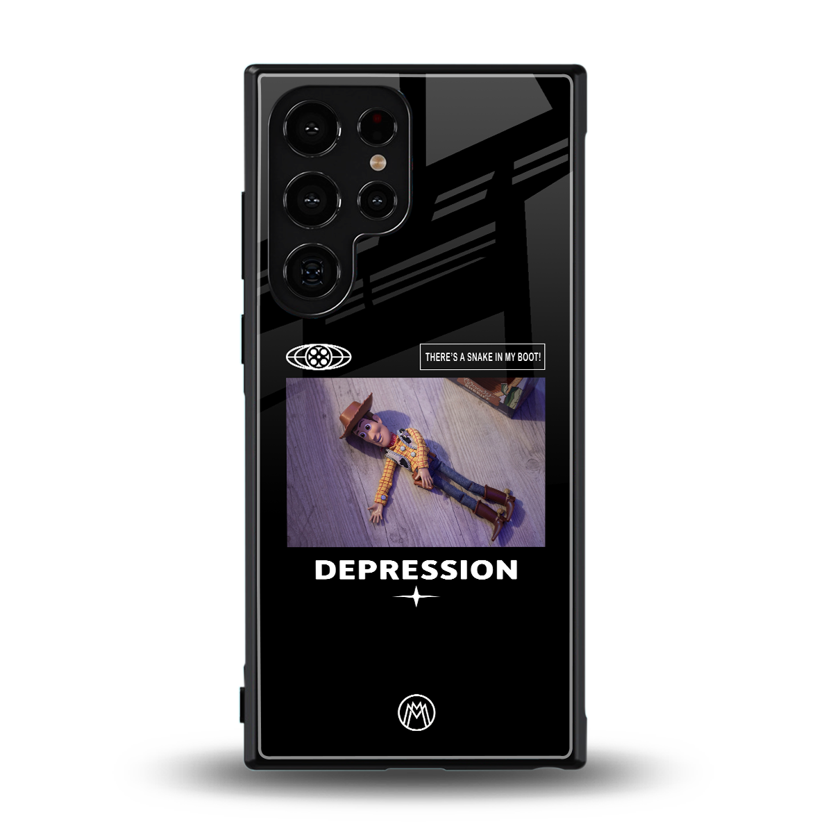 depression back phone cover | glass case for samsung galaxy s23 ultra