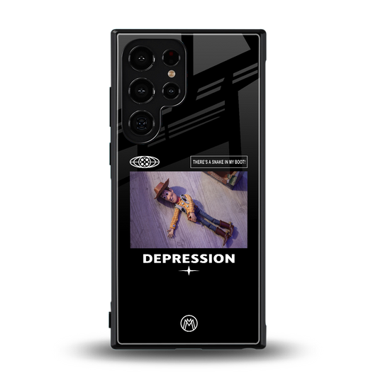 depression back phone cover | glass case for samsung galaxy s23 ultra