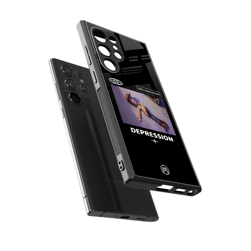 depression back phone cover | glass case for samsung galaxy s23 ultra