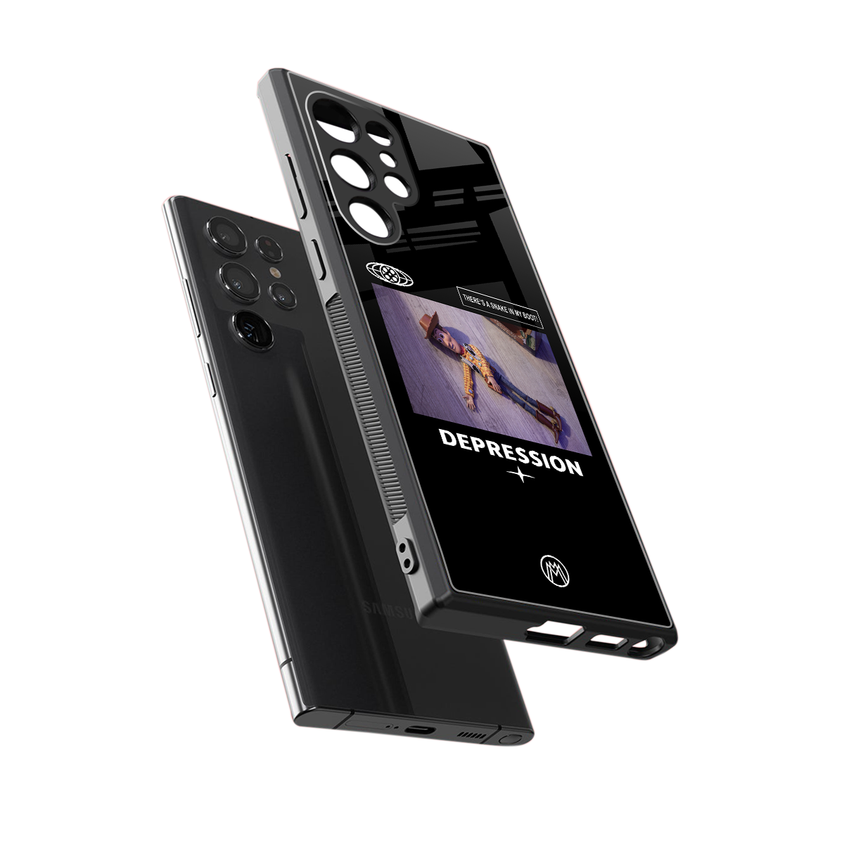 depression back phone cover | glass case for samsung galaxy s23 ultra