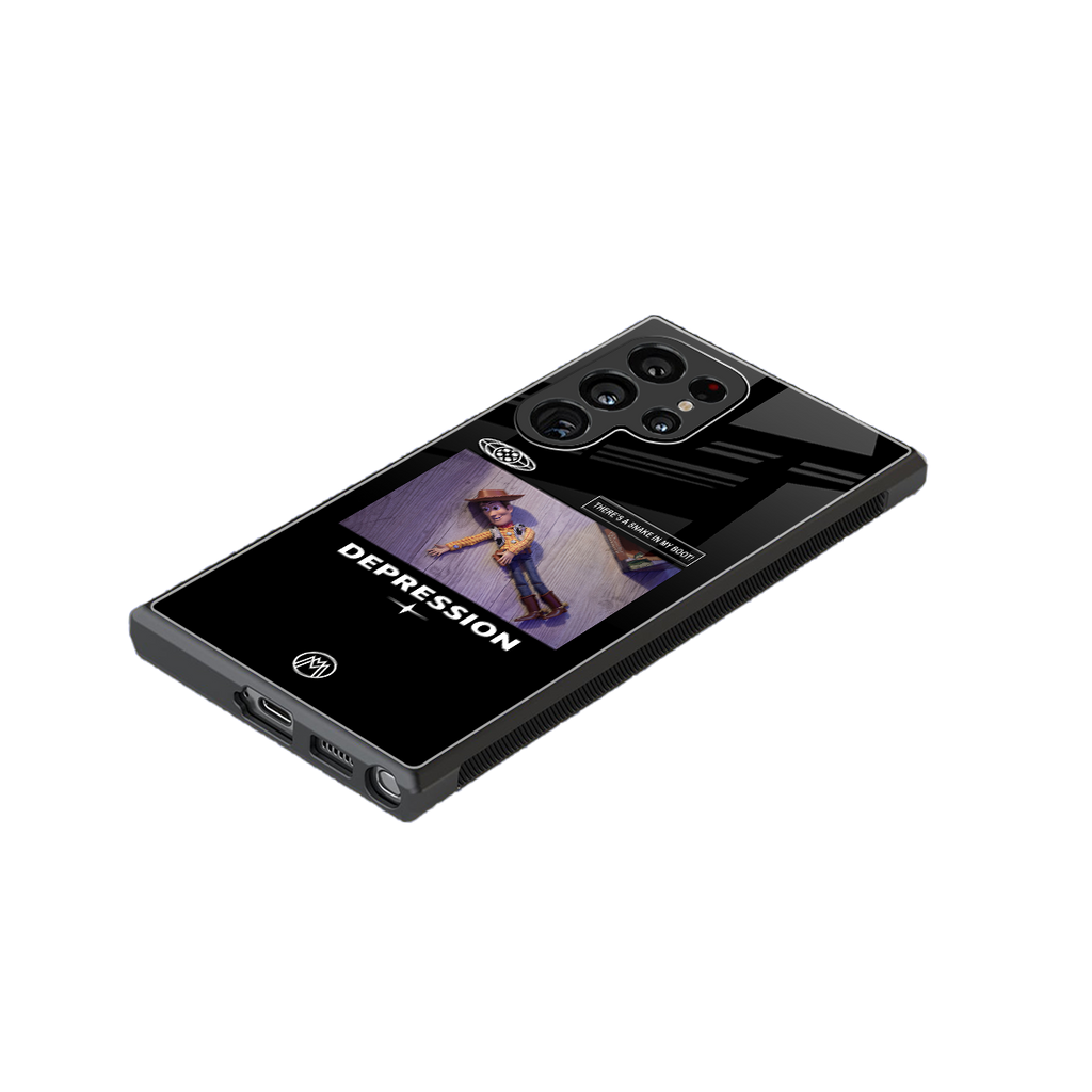 depression back phone cover | glass case for samsung galaxy s23 ultra