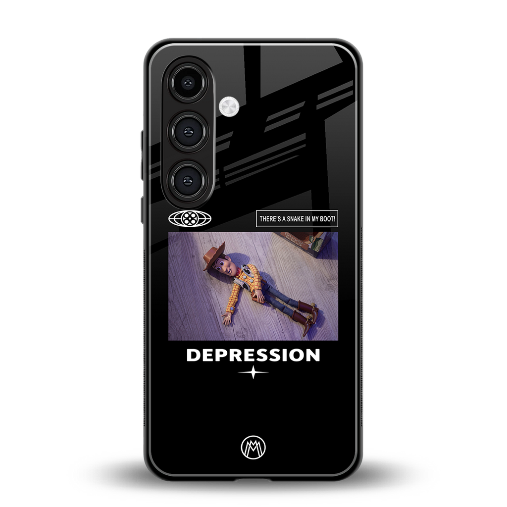 depression back phone cover | glass case for samsung galaxy s23