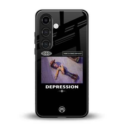 depression back phone cover | glass case for samsung galaxy s24 fe