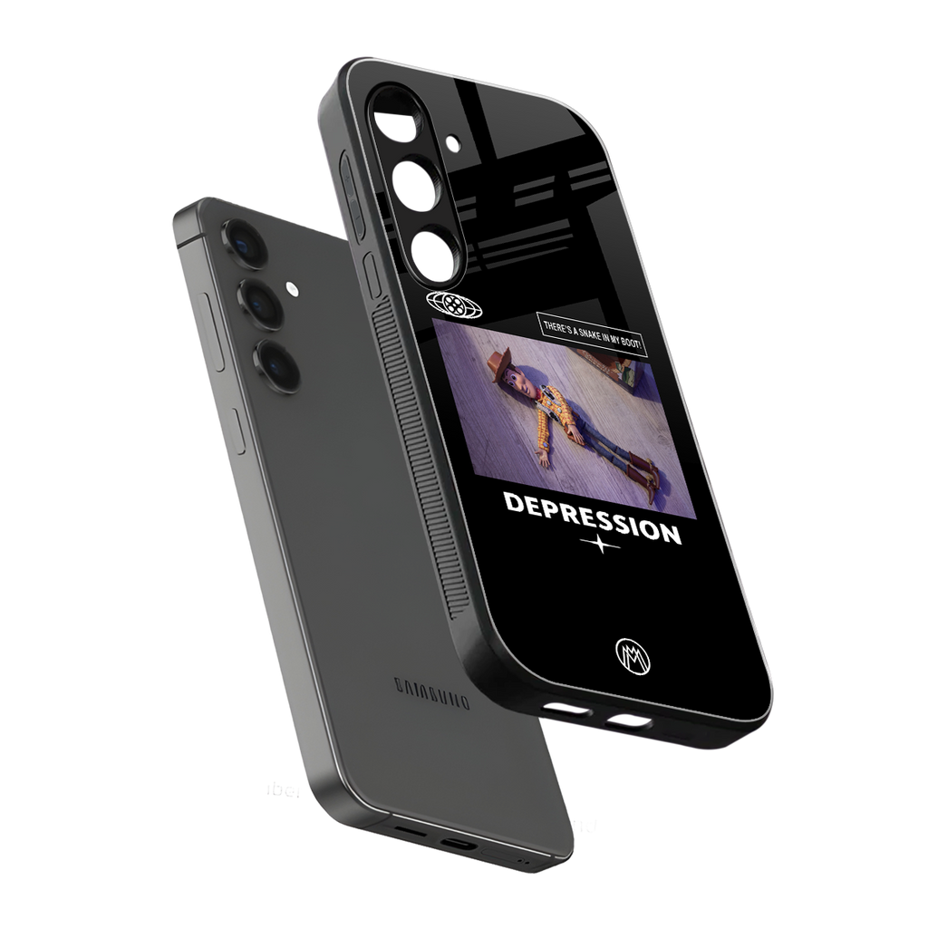 depression back phone cover | glass case for samsung galaxy s23 plus