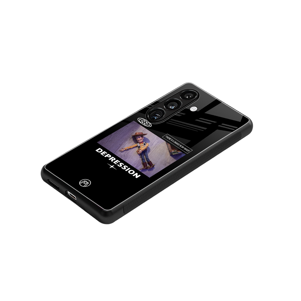 depression back phone cover | glass case for samsung galaxy s23