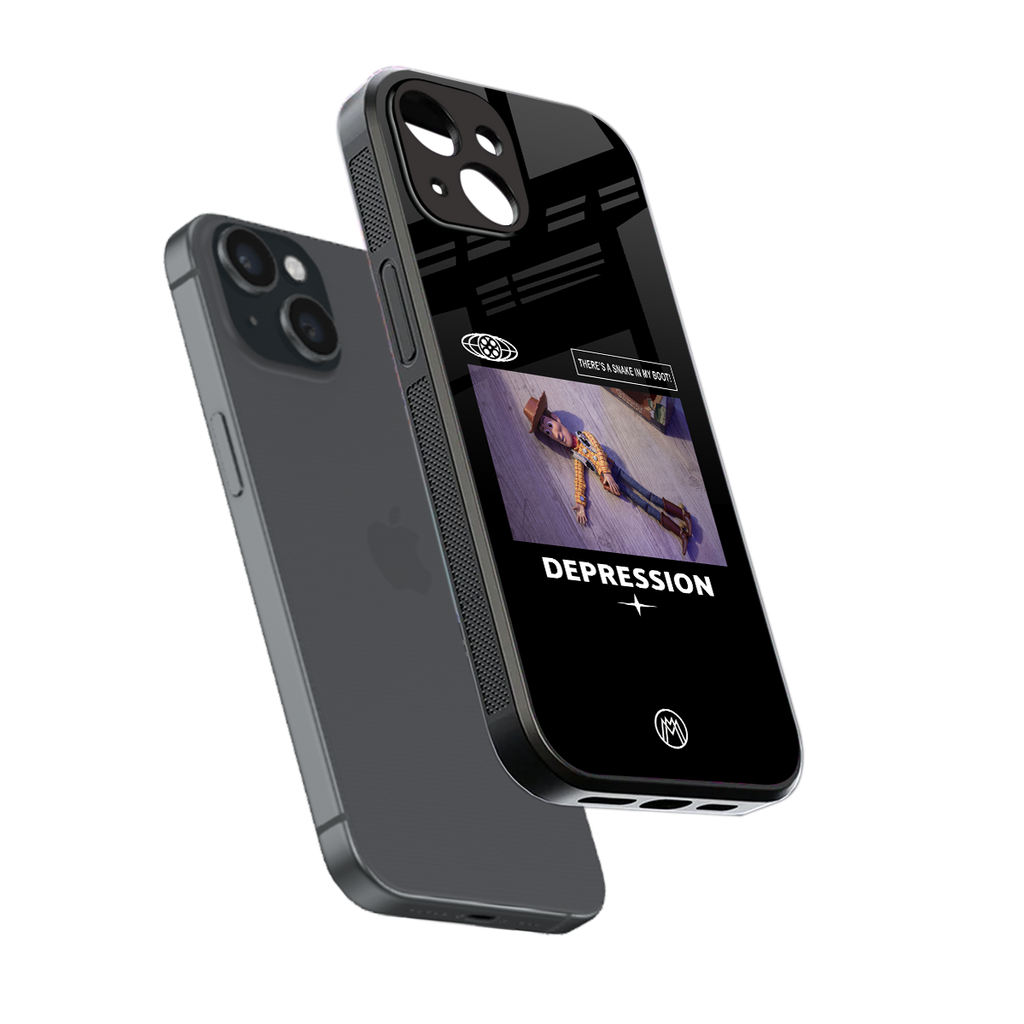 depression back phone cover | glass case for iphone 14