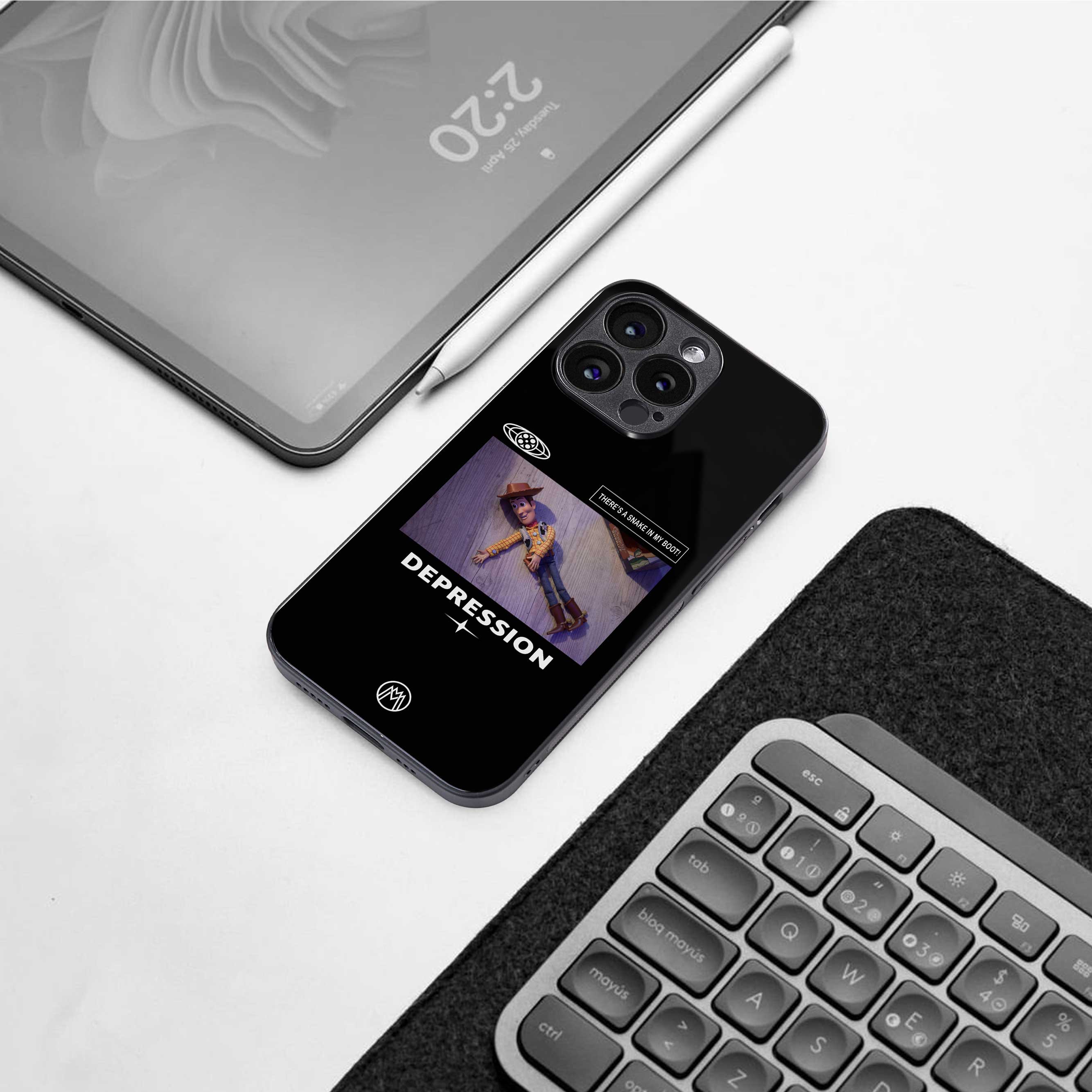 depression back phone cover | glass case for samsung galaxy s23