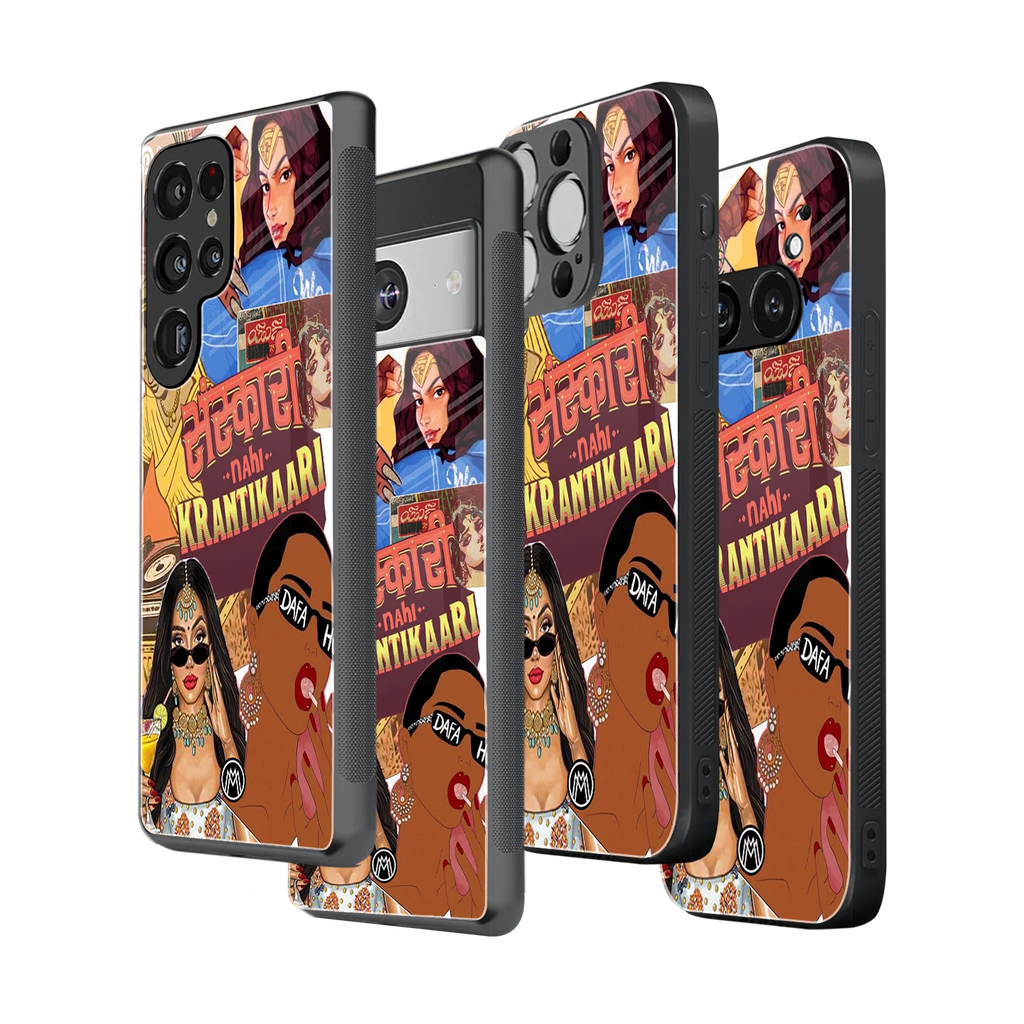 Stylish Glass Back Case for All Smartphones iPhone, Samsung, OnePlus, Pixel, Redmi, Oppo, Vivo, Motorola