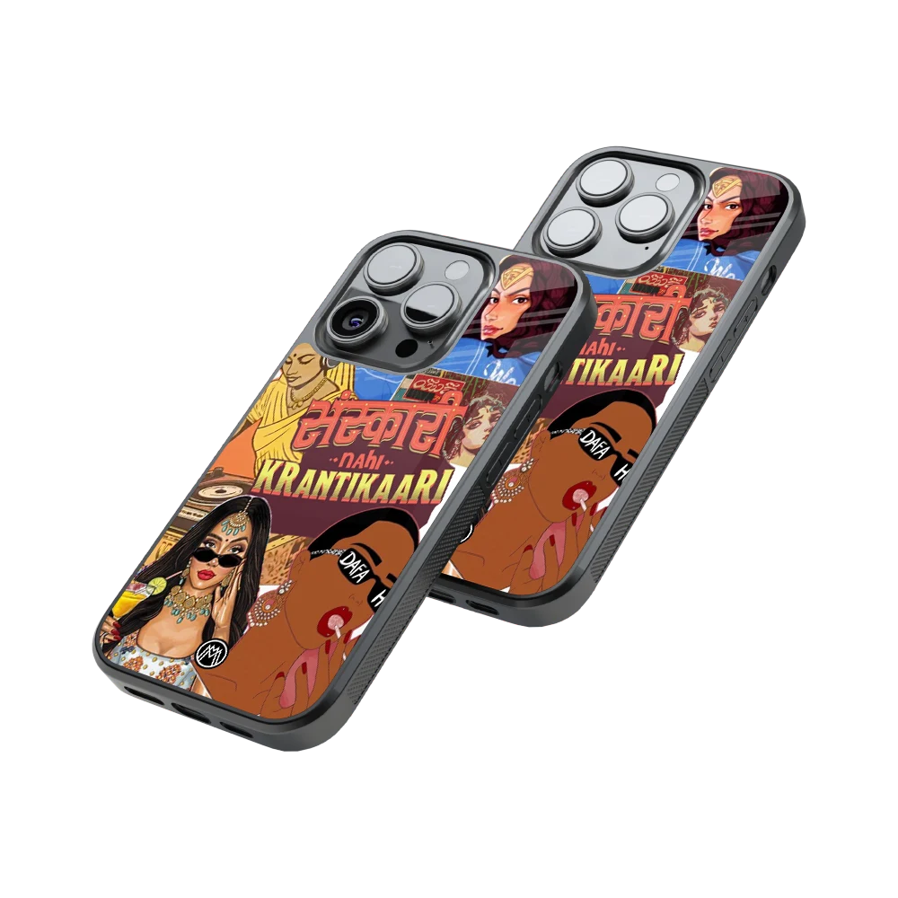 Protective Glass Back Phone Case Compatible with iPhone, Samsung, OnePlus, Pixel & More