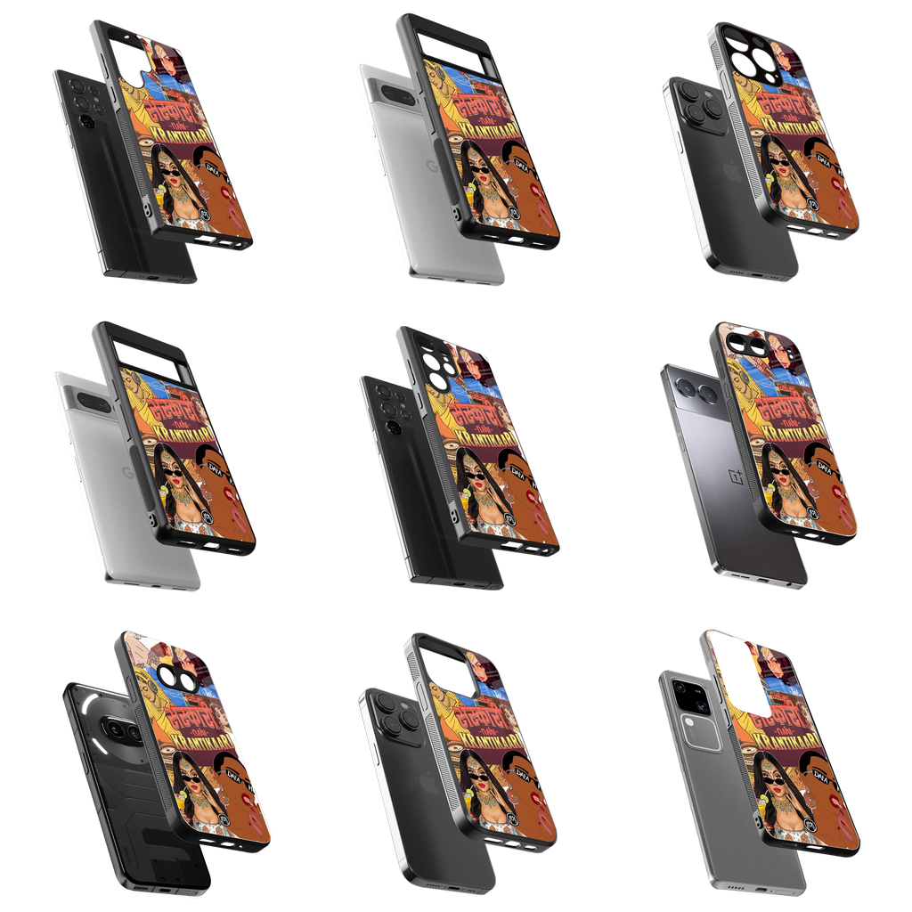 Durable Glass Back Mobile Case for iPhone, Samsung, OnePlus, Google Pixel, Redmi, Vivo, Oppo