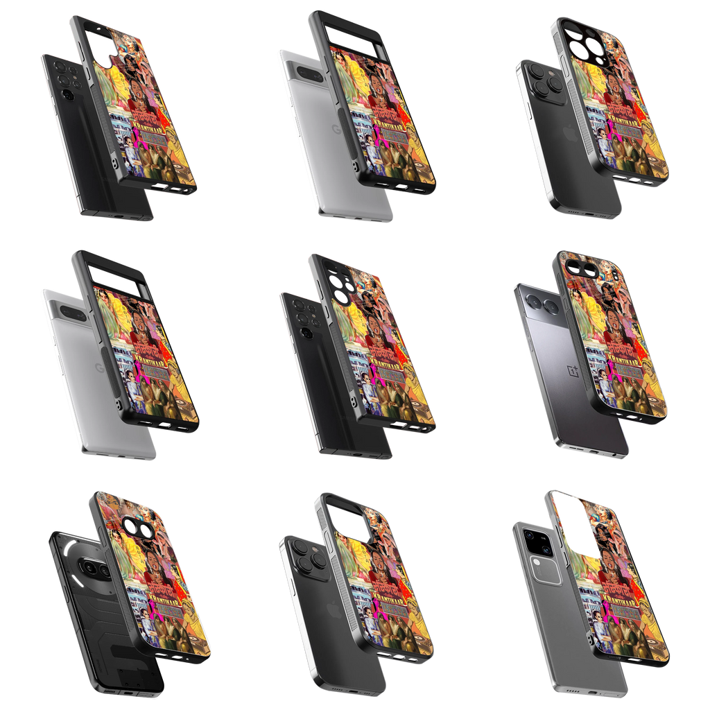 Durable Glass Back Mobile Case for iPhone, Samsung, OnePlus, Google Pixel, Redmi, Vivo, Oppo