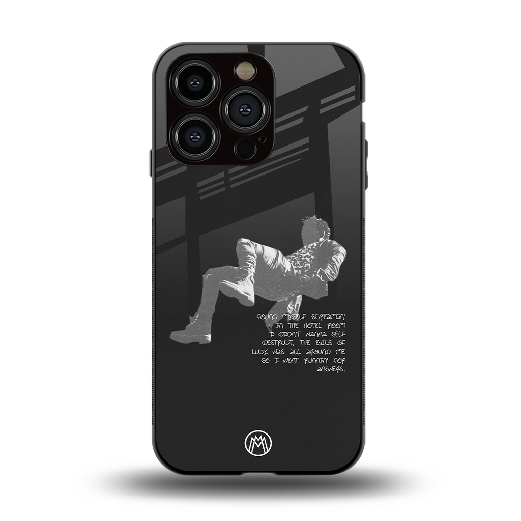 despair back phone cover | glass case for iphone 13 pro