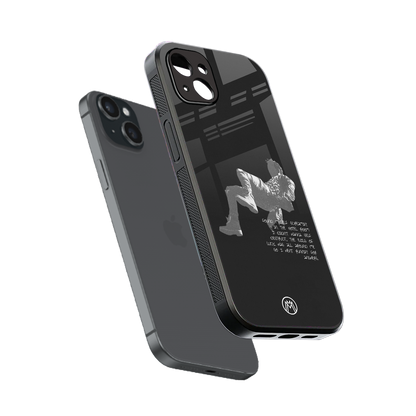 despair back phone cover | glass case for iphone 15 plus