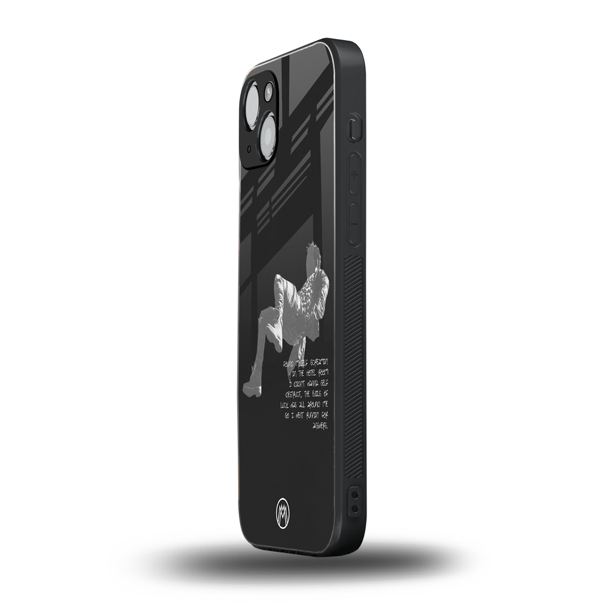 despair back phone cover | glass case for iphone 15 plus