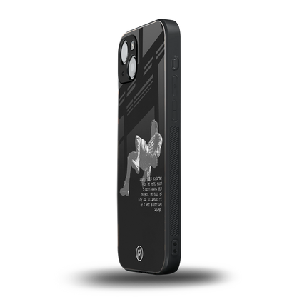 despair back phone cover | glass case for iphone 15 plus