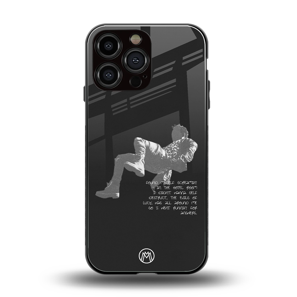despair back phone cover | glass case for iphone 14 pro max