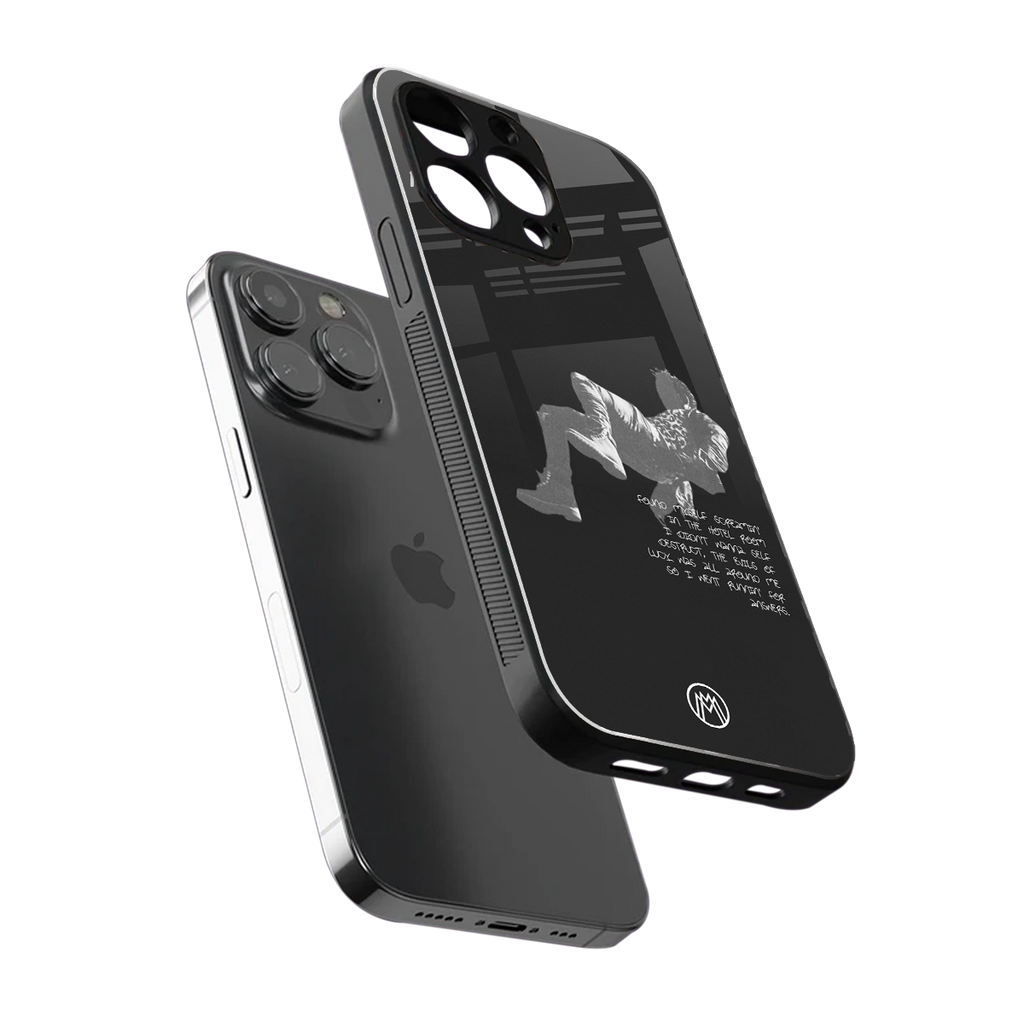 despair back phone cover | glass case for iphone 15 pro max