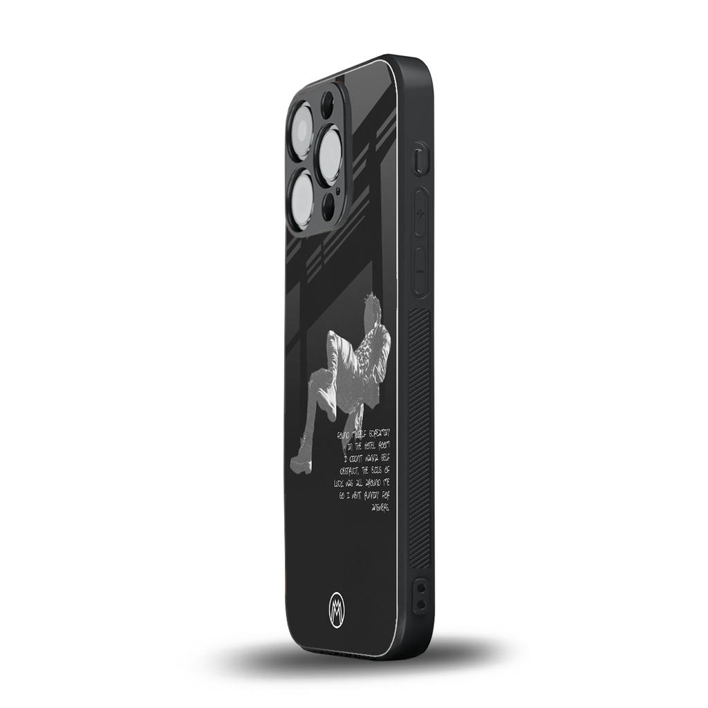 despair back phone cover | glass case for iphone 15 pro