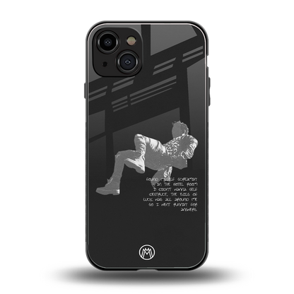 despair back phone cover | glass case for iphone 15