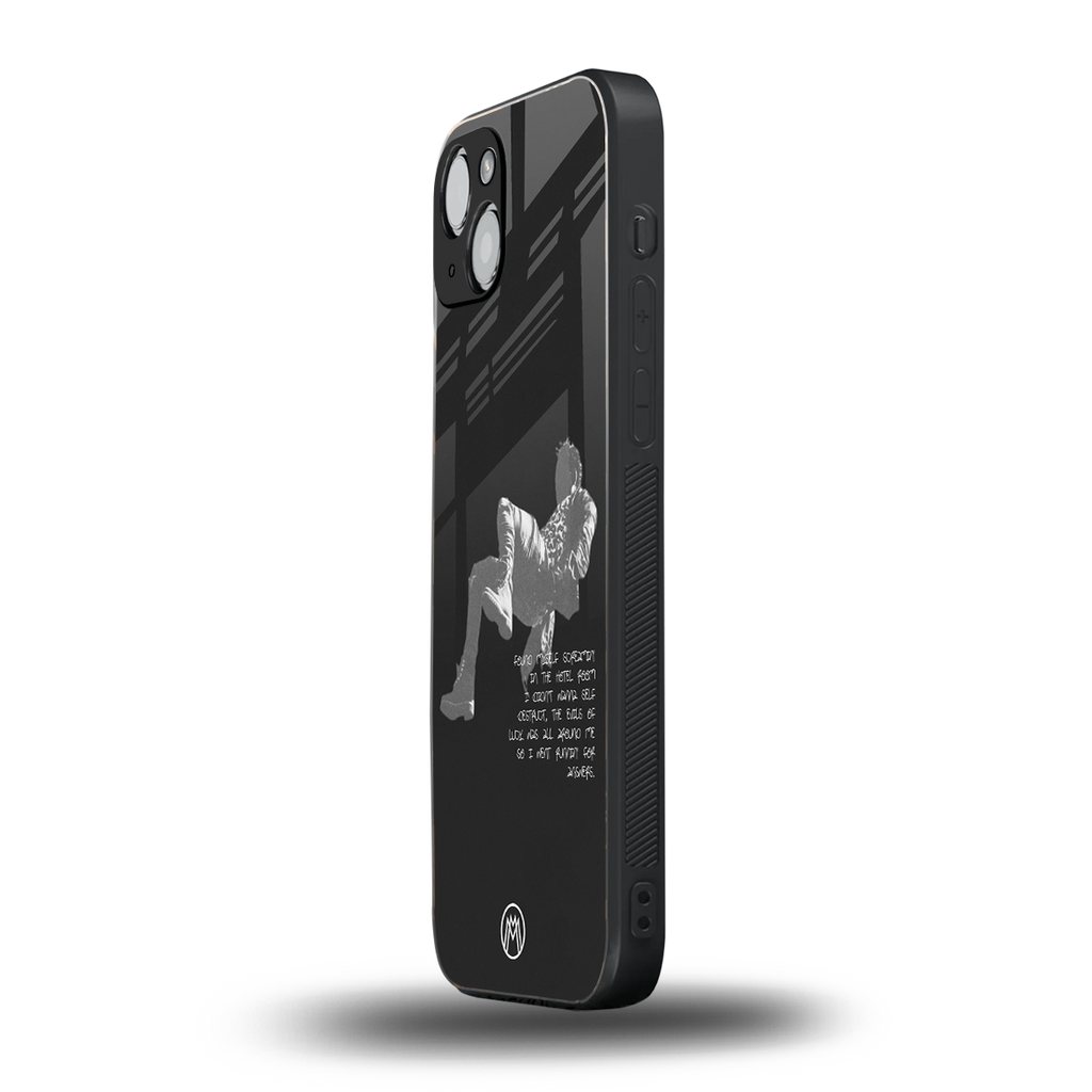 despair back phone cover | glass case for iphone 15