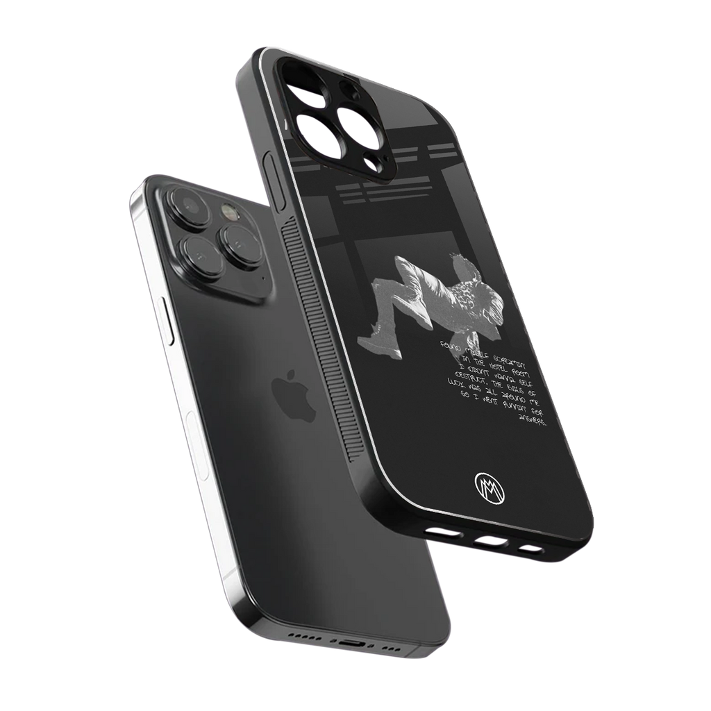 despair back phone cover | glass case for iphone 14 pro