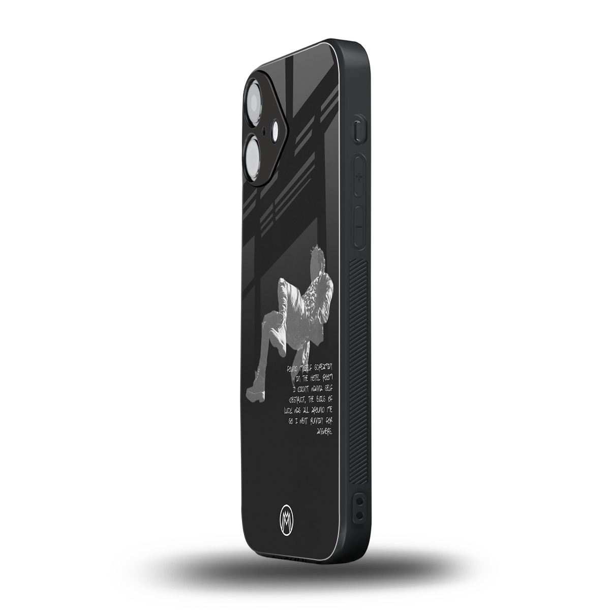 despair back phone cover | glass case for iphone 16 plus
