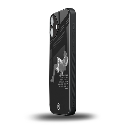 despair back phone cover | glass case for iphone 16 plus