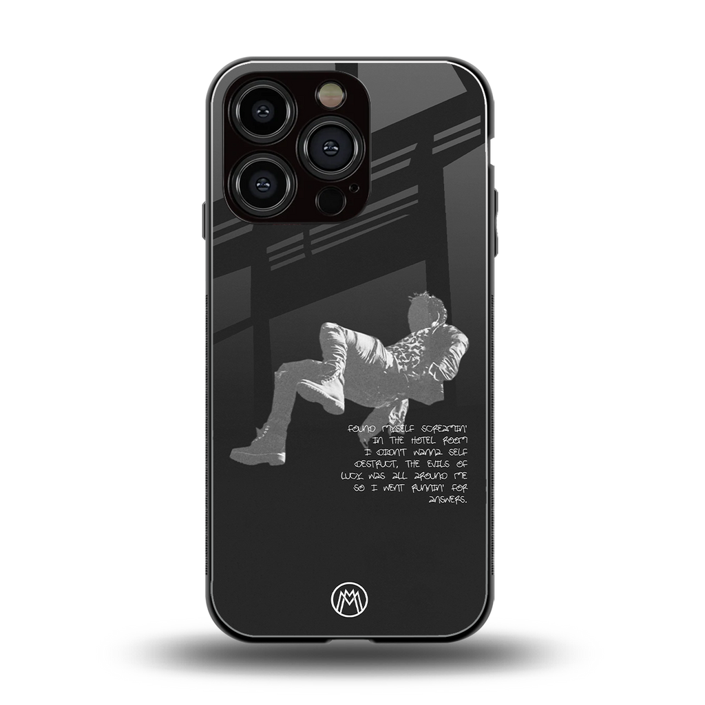 despair back phone cover | glass case for iphone 16 pro