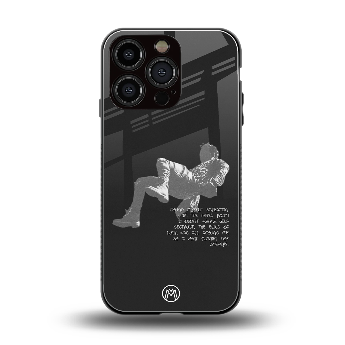 despair back phone cover | glass case for iphone 16 pro