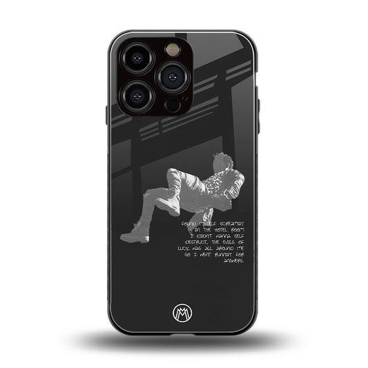 despair back phone cover | glass case for iphone 16 pro